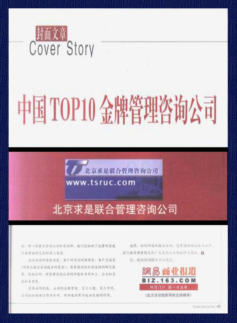 2004年中國TOP10金牌管理咨詢公司